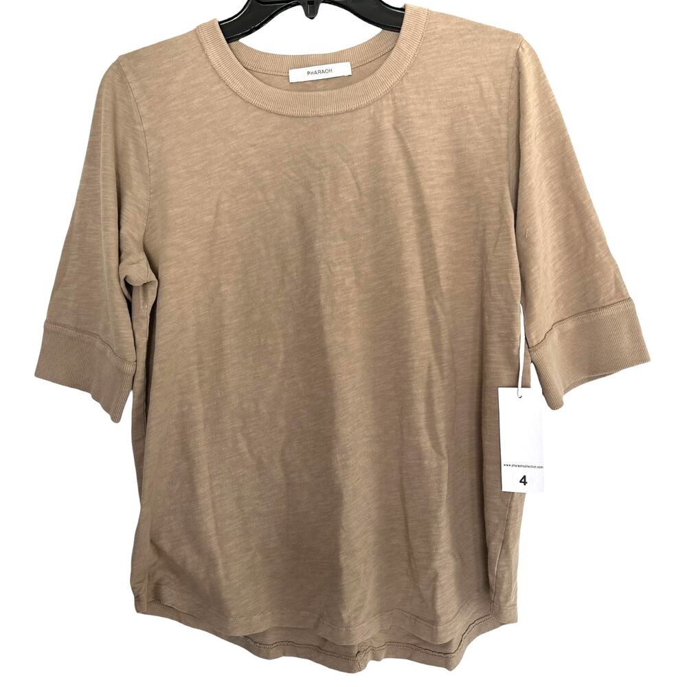Pharaoh Collection Giada Slim Crew in Supima Slub in Foundation Size 4/XL NEW